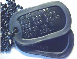 Black Stainless Steel Dog Tags