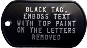 Black Tag Without Paint